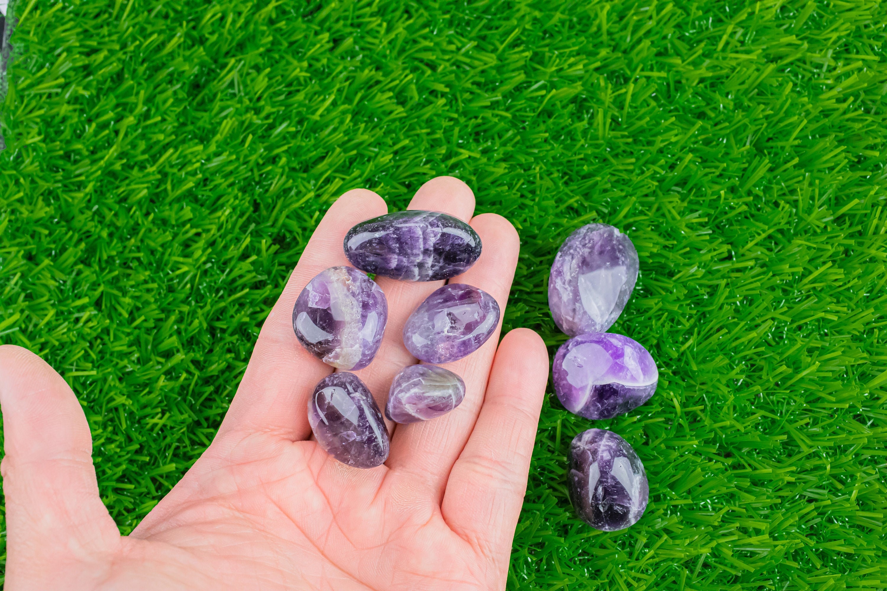 1 Pc Natural Amethyst Medium Large Tumbled Stone- 0.8-1.5 Inch