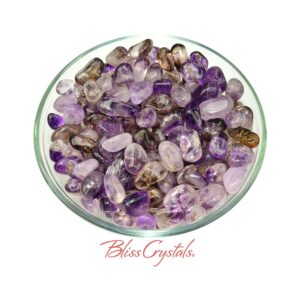 2 Small Brandberg Amethyst Tumbled Stones #ba38