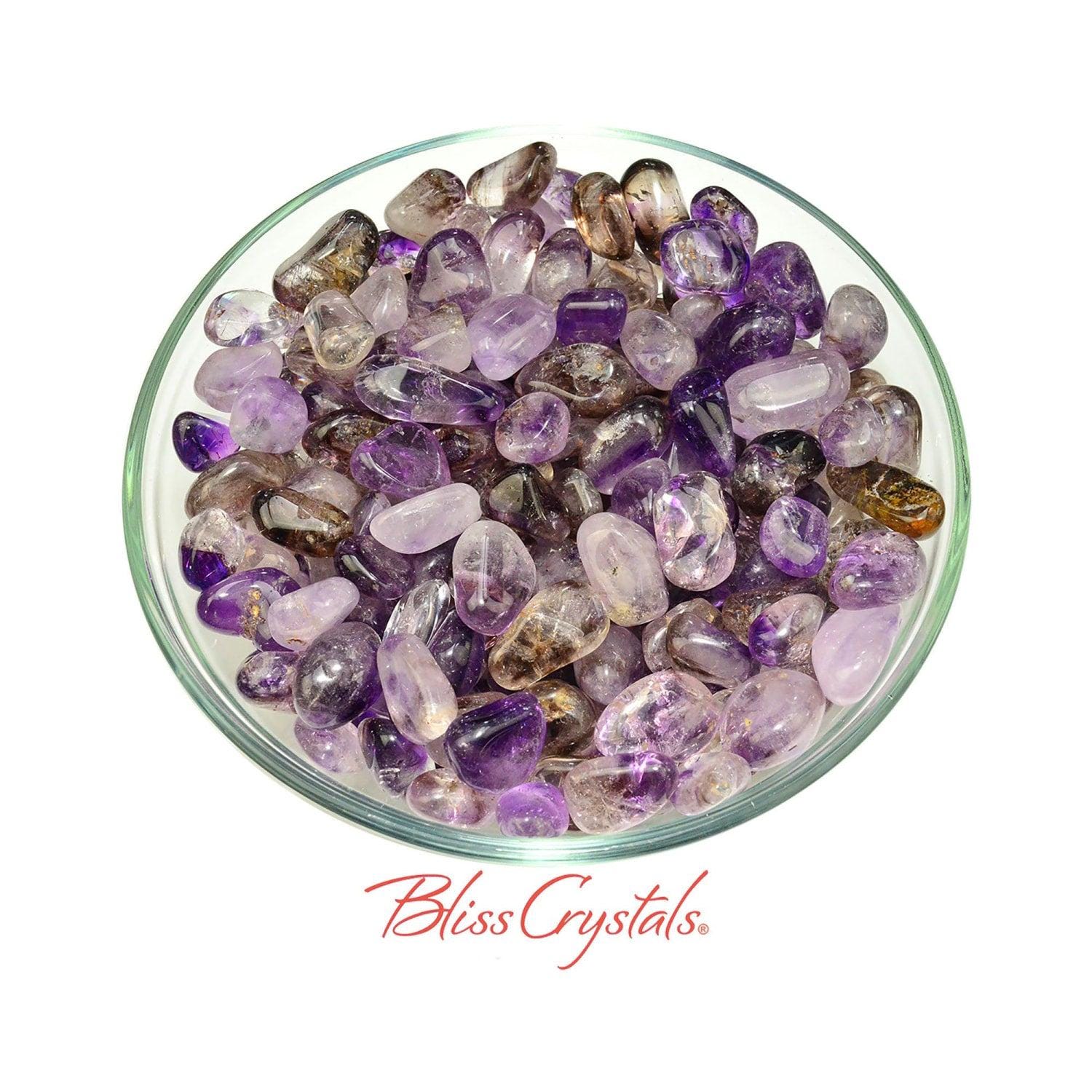 2 Small Brandberg Amethyst Tumbled Stones #ba38