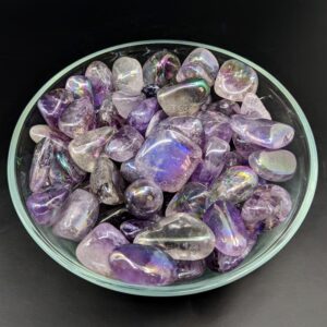 Amethyst Aura .9-1.1" Tumble Stone #lv2720
