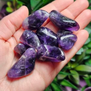 Brazilian Amethyst Crystal, Tumbled Polished Stone