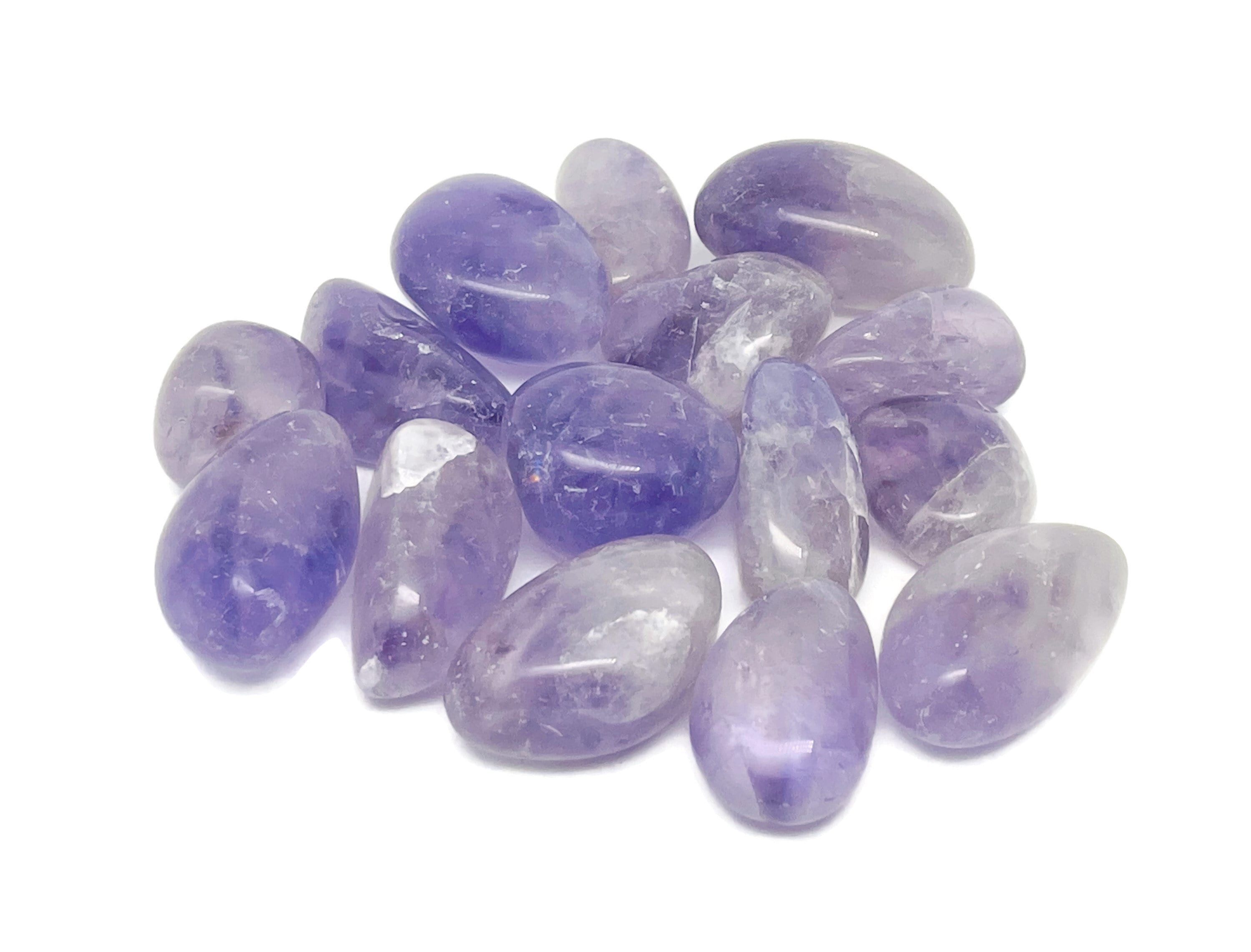 Brazilian Amethyst Tumbled Stone – Light Amethyst Crystal – Loose Crytsals – Natural Amethyst Crystal Stone – Tu1274