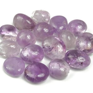 Brazilian Amethyst Tumbled Stone – Light Amethyst Crystal – Amethyst Gemstone – Natural Amethyst Crystal Stone – Tu1022