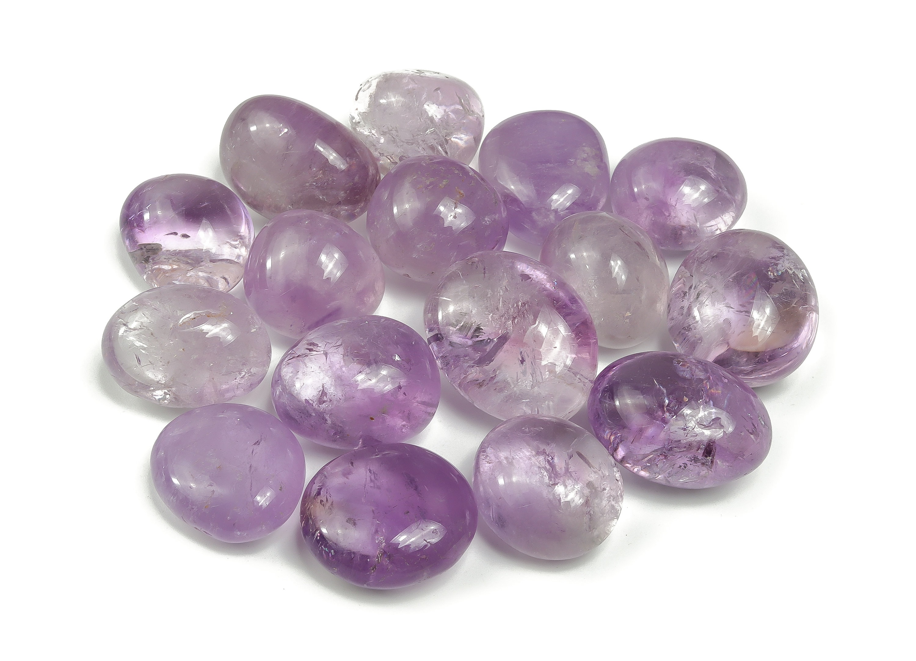 Brazilian Amethyst Tumbled Stone – Light Amethyst Crystal – Amethyst Gemstone – Natural Amethyst Crystal Stone – Tu1022