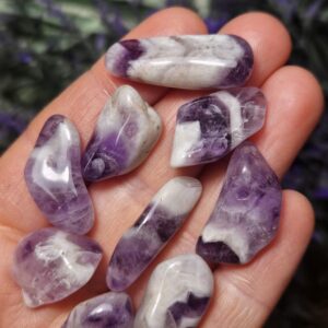 Tumbled Chevron Amethyst Crystal: February Birthstone