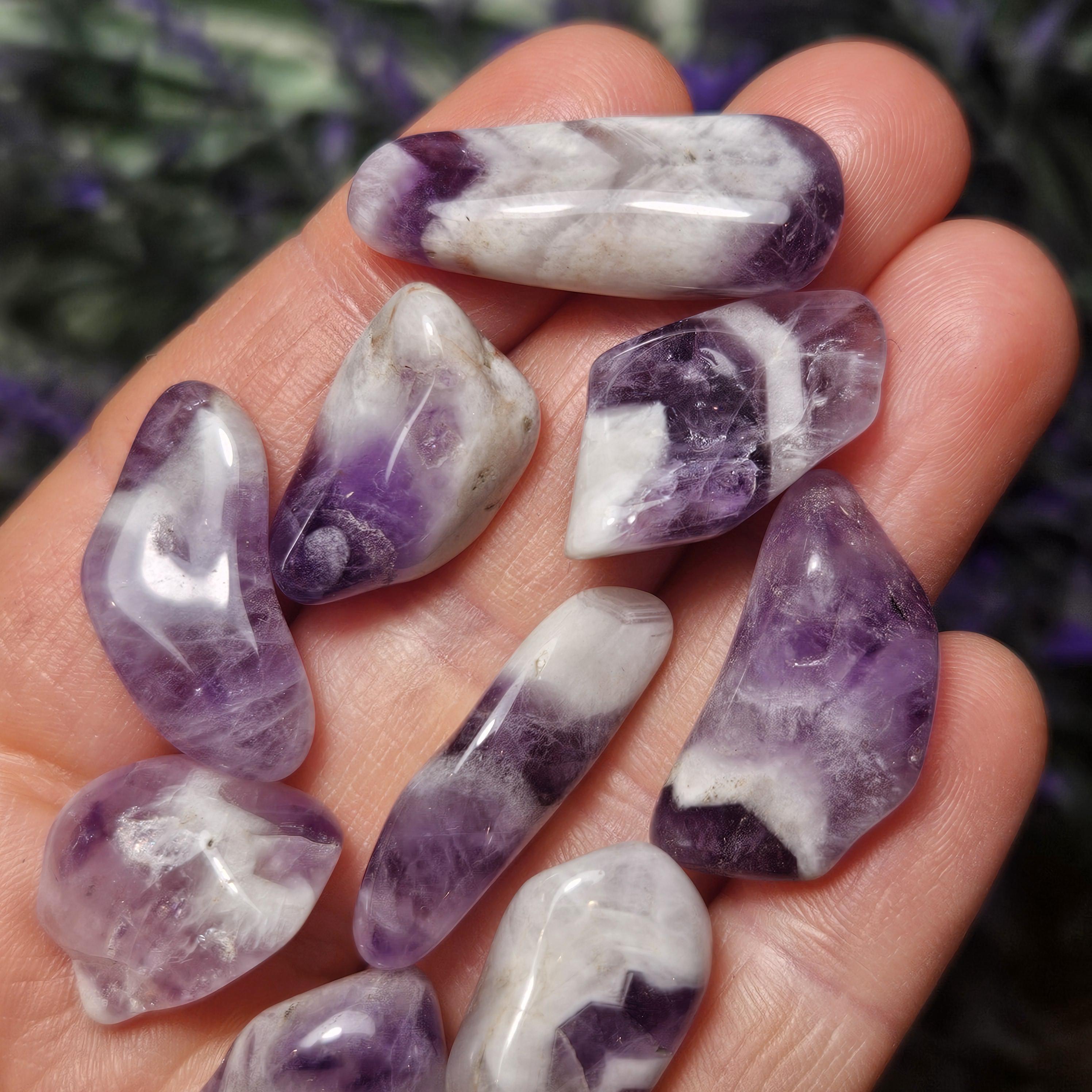Tumbled Chevron Amethyst Crystal: February Birthstone