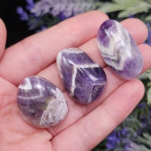 Chevron Amethyst Stone - Brazilian Amethyst - Polished Crystal - Chevron Amethyst Tumble