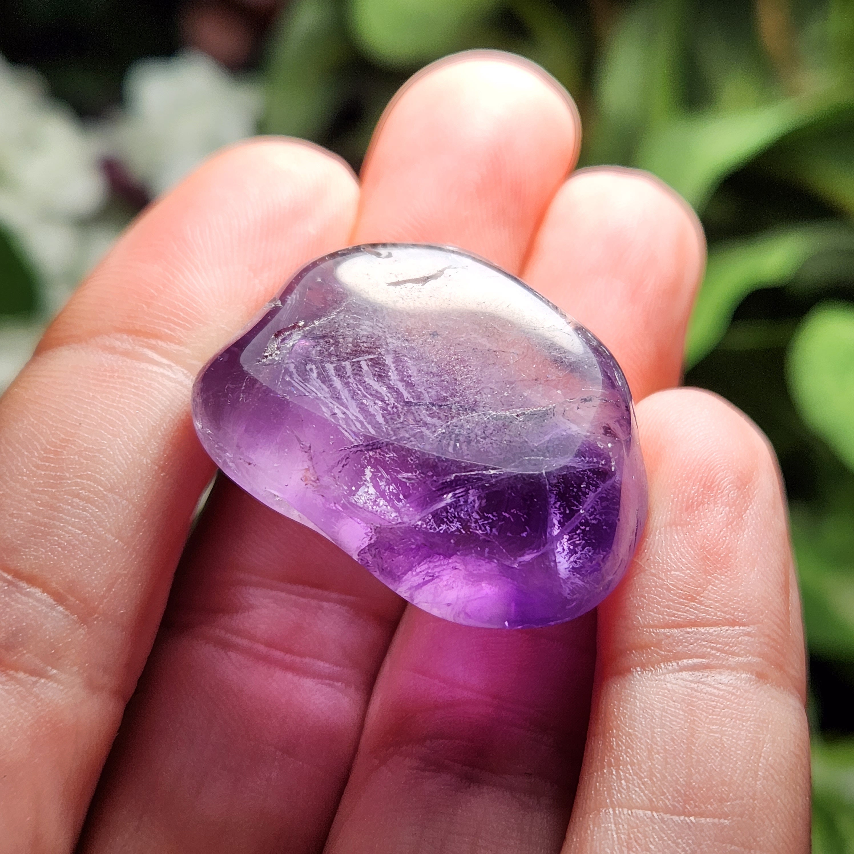 Tumbled Amethyst Crystal: Brazilian Amethyst, Polished Specimen