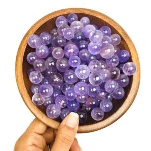 Mini Tumbled Amethyst Crystal Spheres (9-13 mm) Mini Tumbled Amethyst Crystal Spheres (9-13 mm)