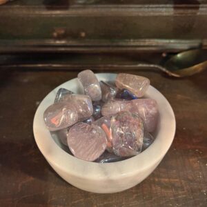 Rainbow Aura Amethyst Tumble Stone: Crown Chakra Crystal