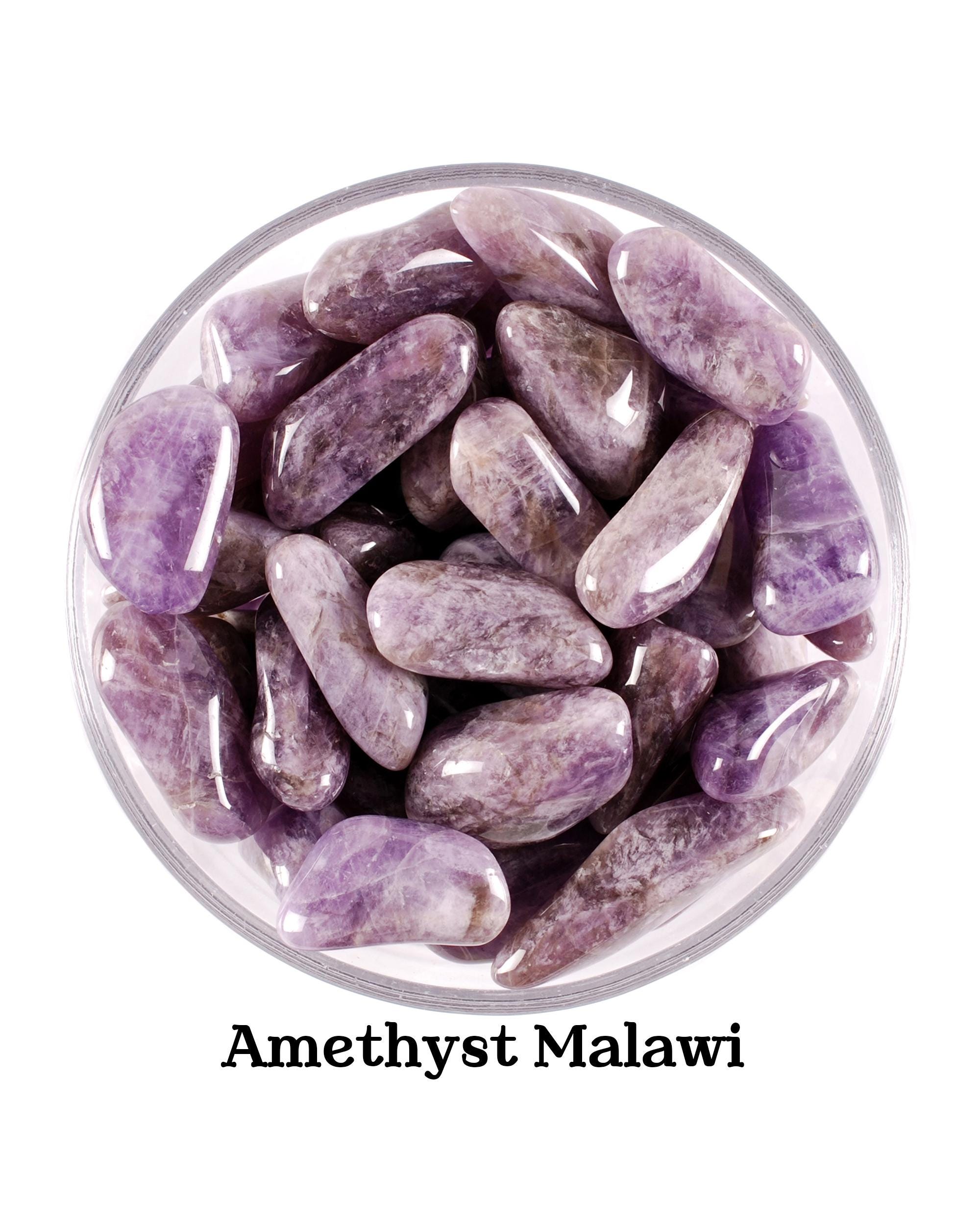 Amethyst Tumbled Stone, Polished Purple Crystal, Intuition And Altar Ritual Healing Gem