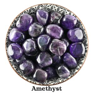 Amethyst Tumbled Stone, Purple Quartz Crystal, Intuition And Altar Ritual Healing Gem