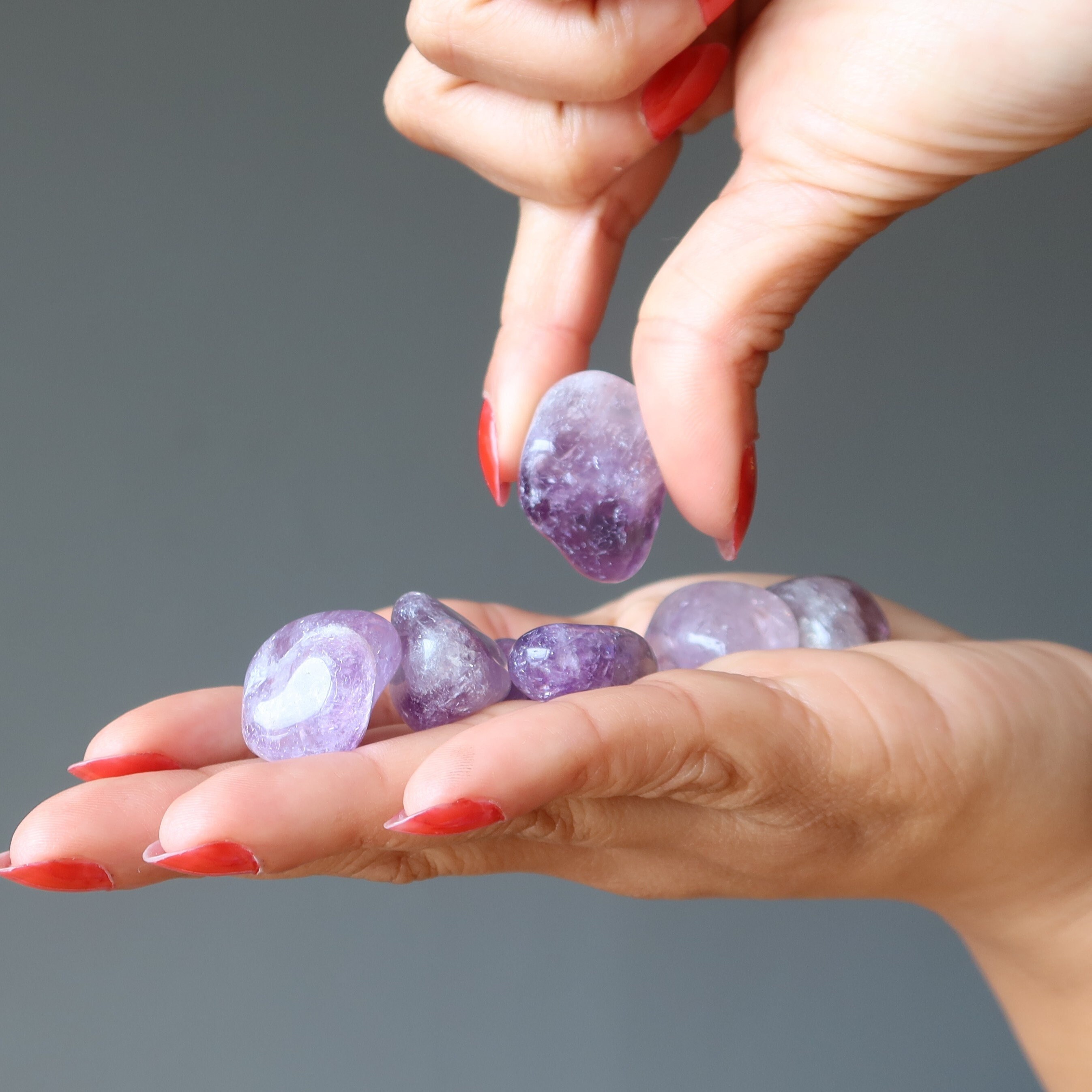 Amethyst Tumbled Stones Spiritual Mandala Of Magnificence
