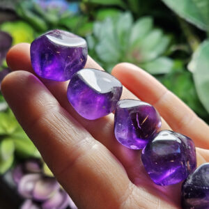Zambian Amethyst Tumbled Stone: Violet Flame Crystal
