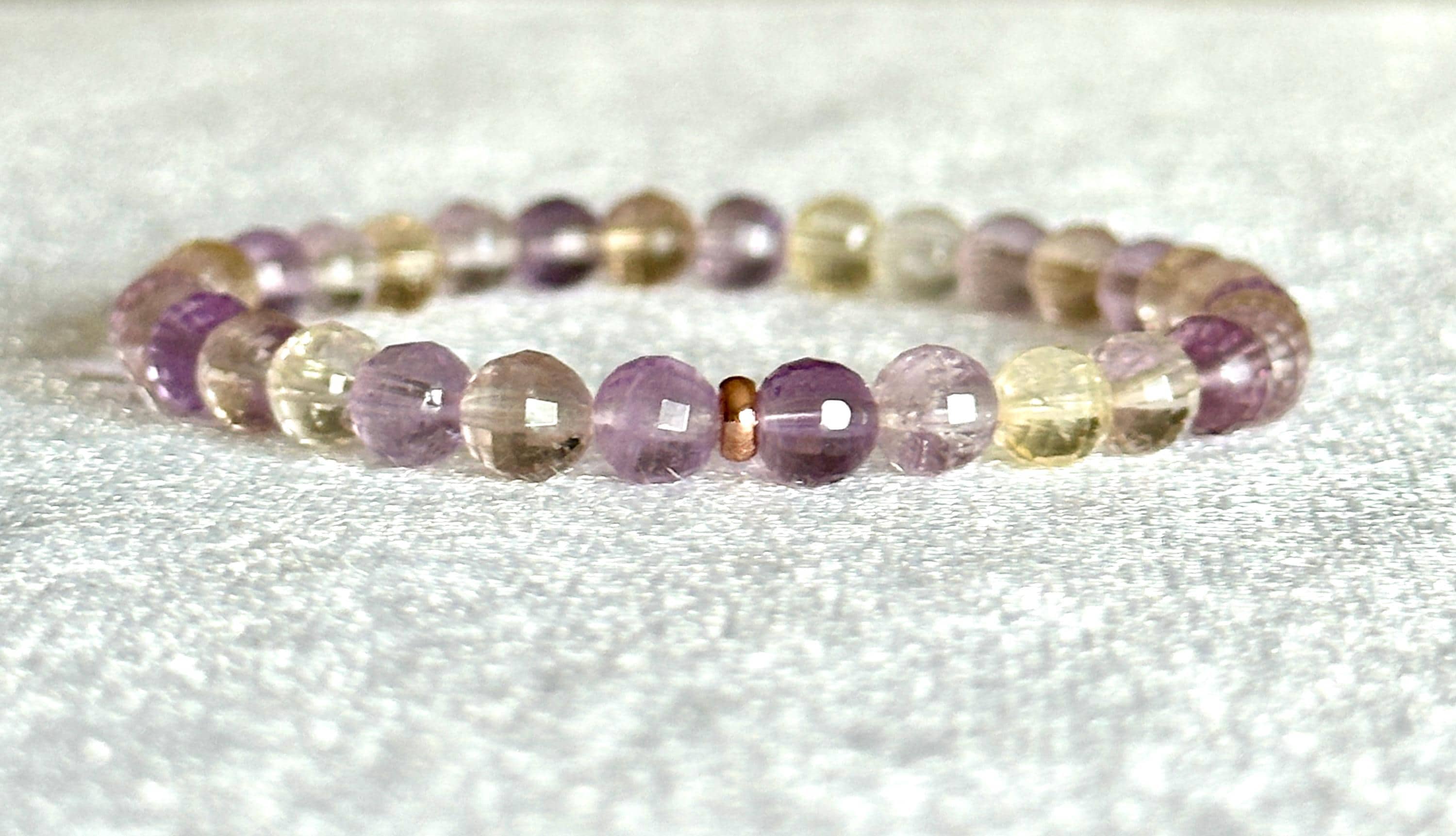 Dainty Ametrine Bracelet • Handmade Minimalist Gemstone Jewelry • Meaningful Birthday Gift