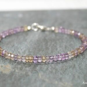 Ametrine Bracelet, Ametrine Jewelry, Multi Color, , Minimalist, Layering, Ombre, Gemstone Jewelry