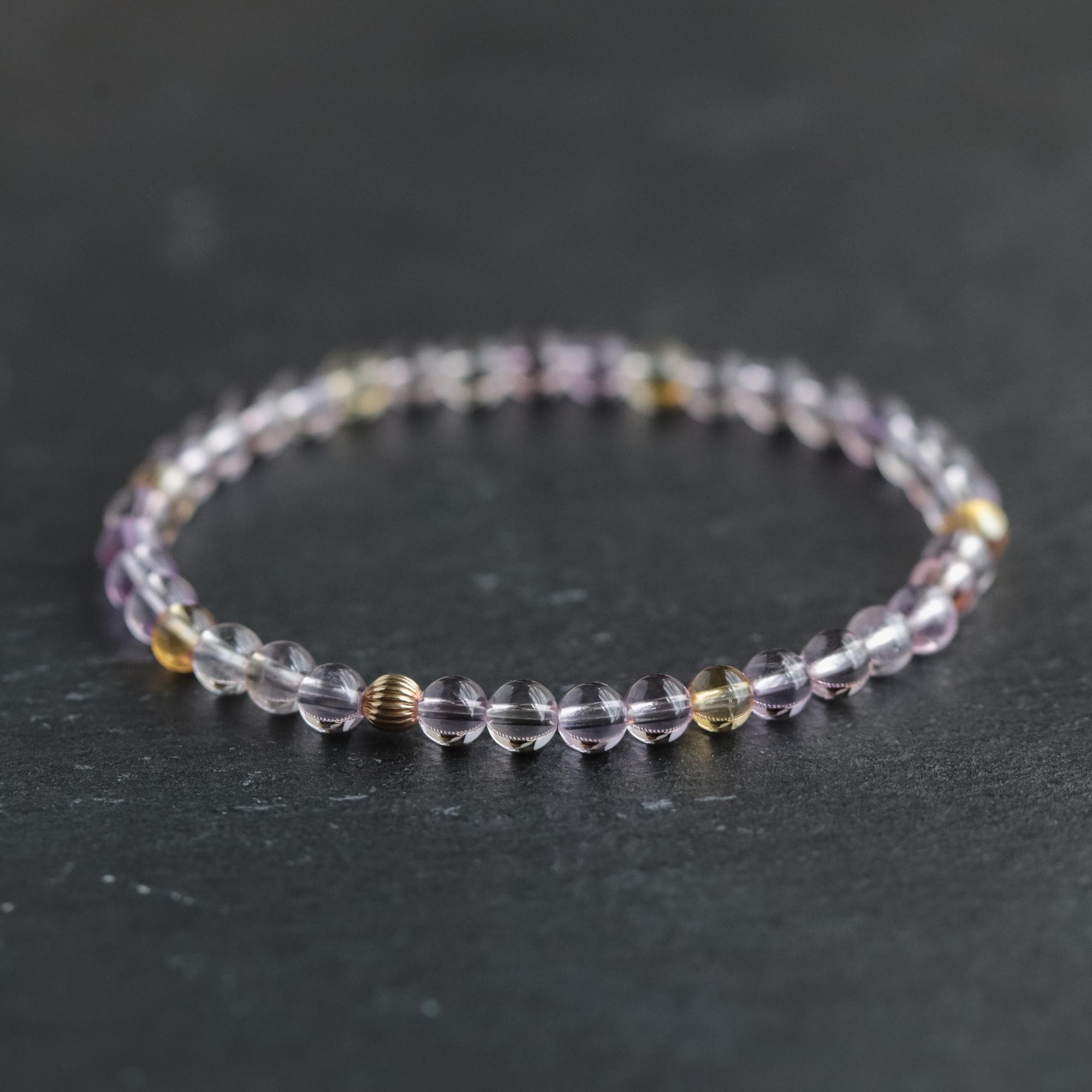 Last One! 14k Gold Ametrine Bracelet 4mm, Ametrine Jewelry, [ebap1472] Ametrine Crystal, Purple Crystal Bracelet, Gemstone Bracelet