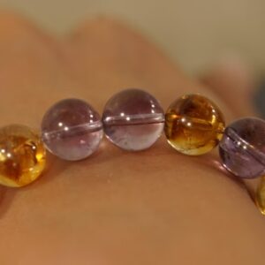 Ametrine Stretch Bracelet • 10/12mm • Energy Boosting • Vitality Bracelet • Harlequin Quartz • Synergy Stone • Inner Peace Bracelet • B1019