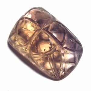 21.5 Carats Bi Color Ametrine Vintage Gemstone Cabochon Carved Tropical Flower Perfect for making jewelry - Purple 3D ian