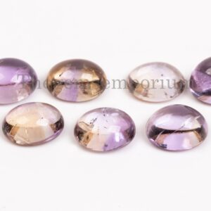 7 Pcs Natural Ametrine Oval Gemstone Lot, 100% Genuine Ametrine Cabochons Gemstone, Purple Cabochons,Ametrine Oval Shape 8x10 mm for Jewelry
