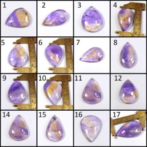 Amazing~ Bio Color Ametrine Cabochon. Natural Yellow Purple Ametrine. Ametrine Gemstone. Mix Shape Ametrine Loose. Variation.