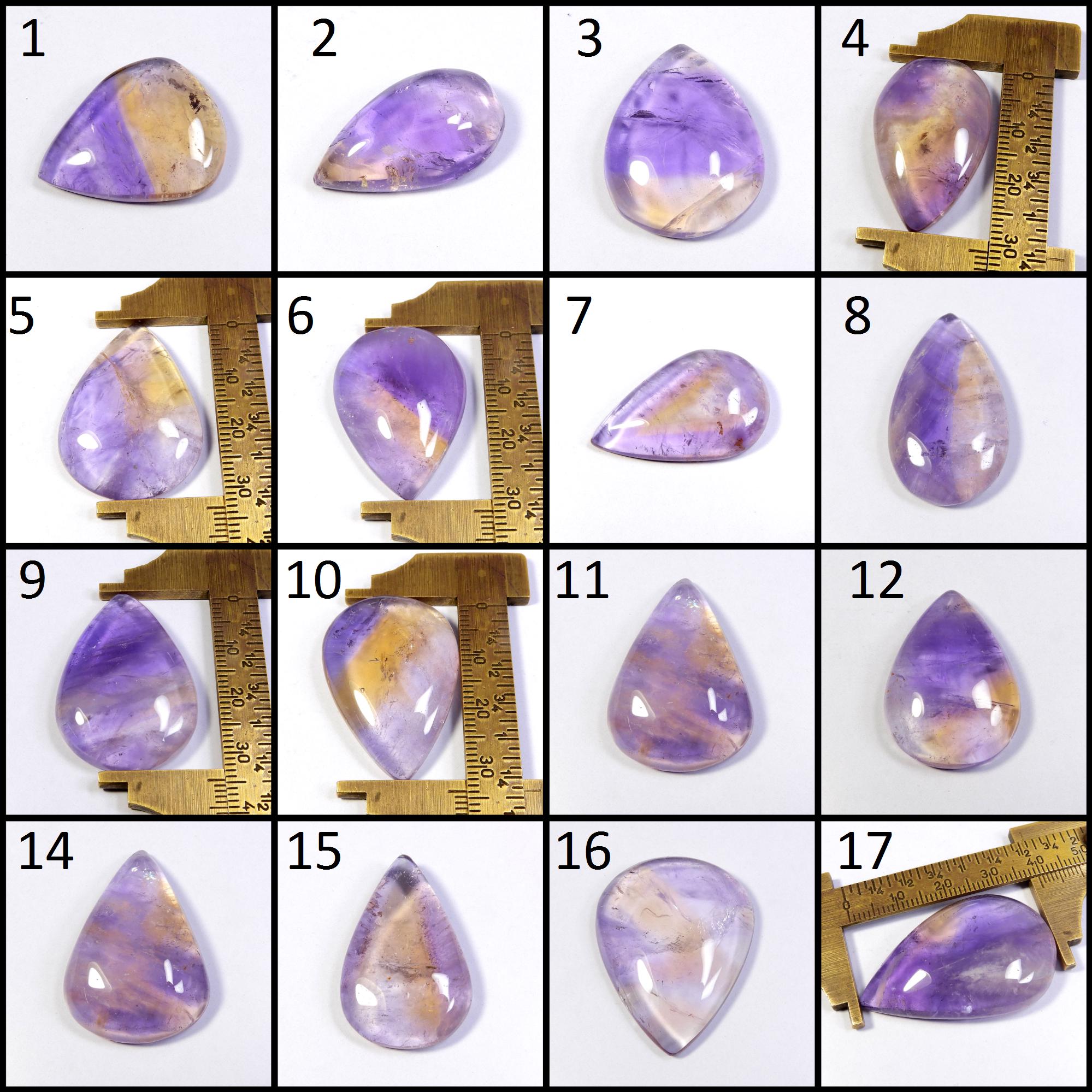 Amazing~ Bio Color Ametrine Cabochon. Natural Yellow Purple Ametrine. Ametrine Gemstone. Mix Shape Ametrine Loose. Variation.