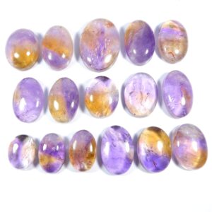 Awesome~ Bio Color Ametrine Cabochon. Natural Yellow Purple Ametrine. Polished Ametrine Gemstone. Oval Shape Ametrine Loose For Jewelry.