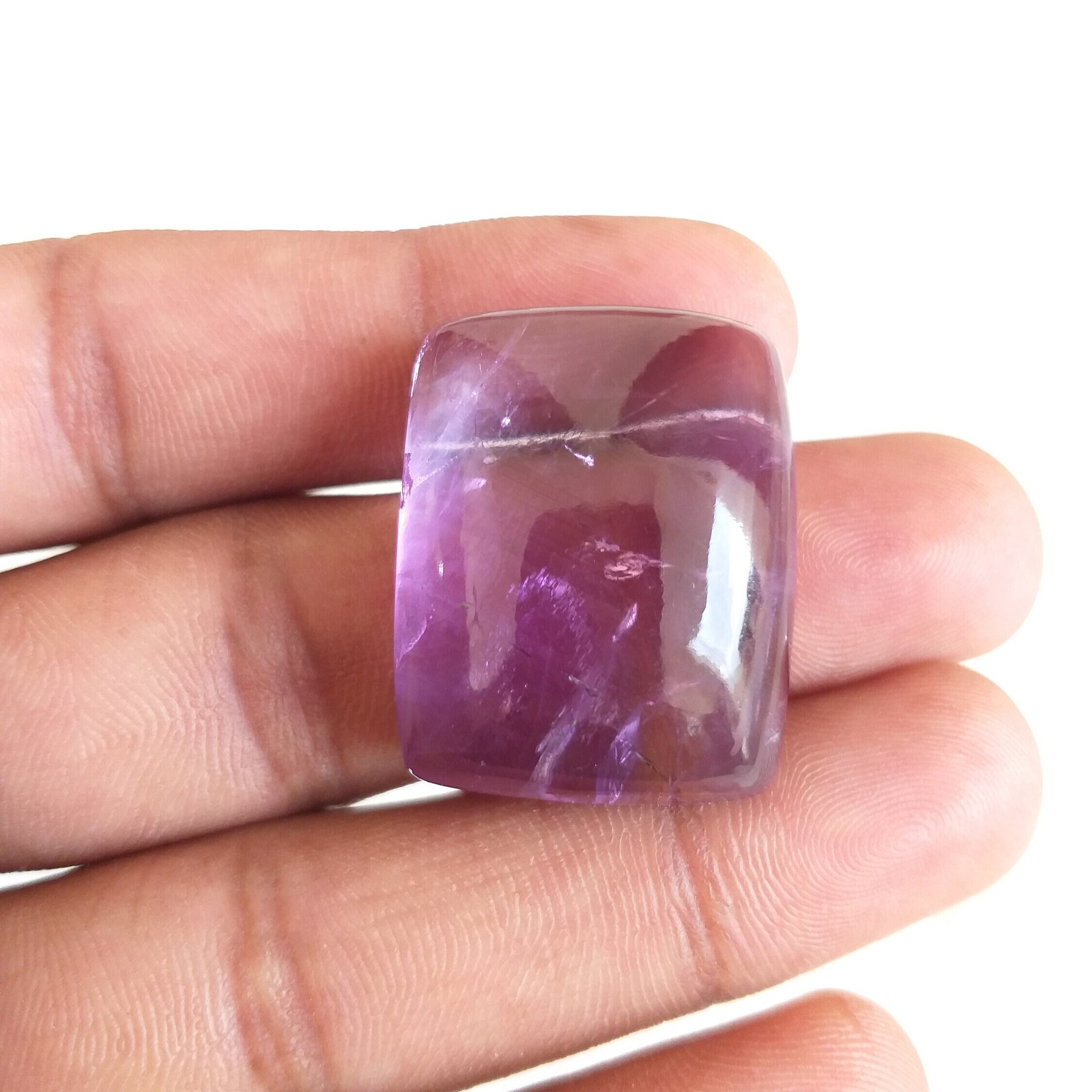 Baguette Ametrine Cabochon: 75 Carat Gemstone, 29x23x12 Mm