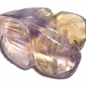 Ametrine Carved Cabochon Bi Color Tropical Flower Perfect for Wire Wrapping - Purple 3D ian