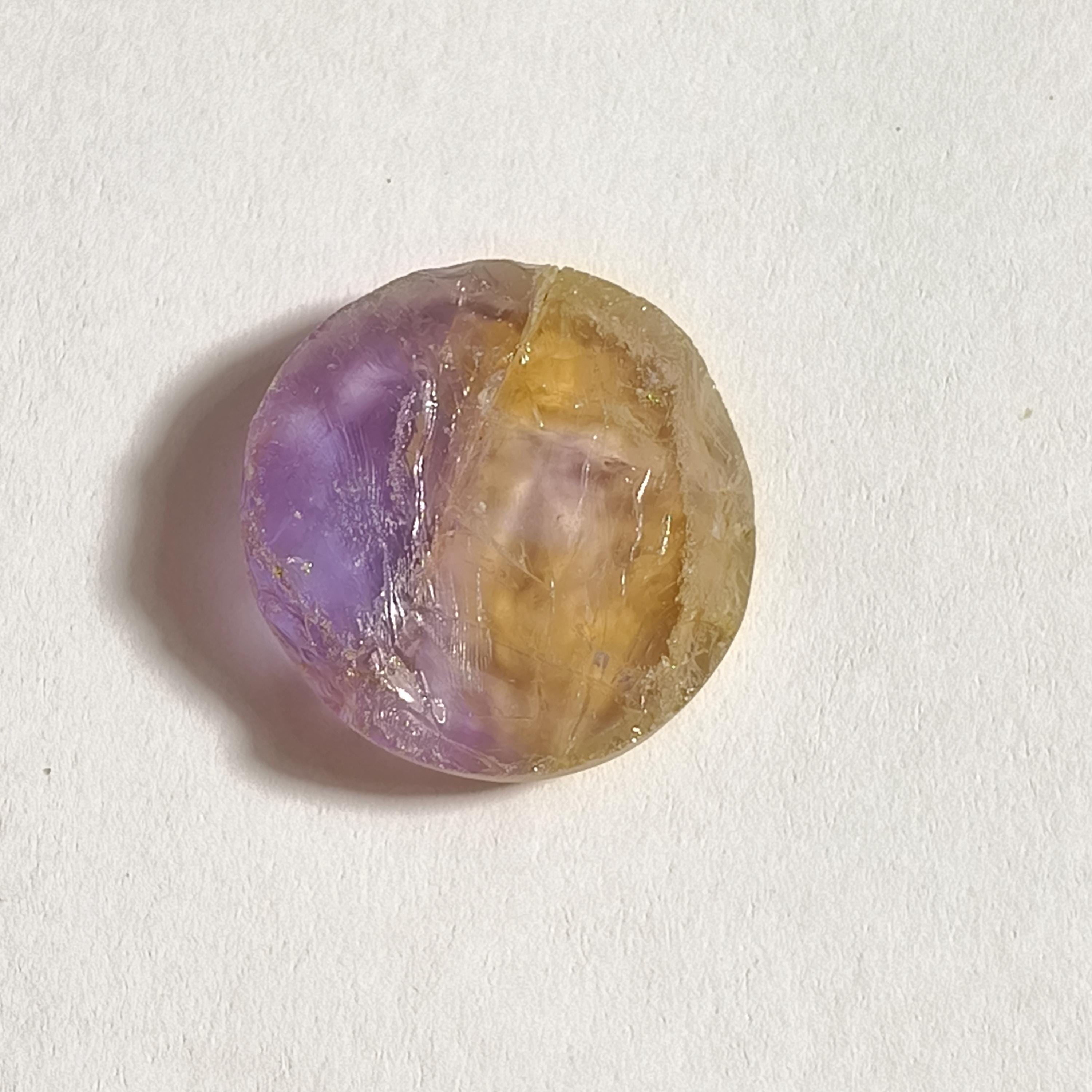 Ametrine Druzy Cabochon: Loose Gemstone, 29cts (20 X 20 Mm)