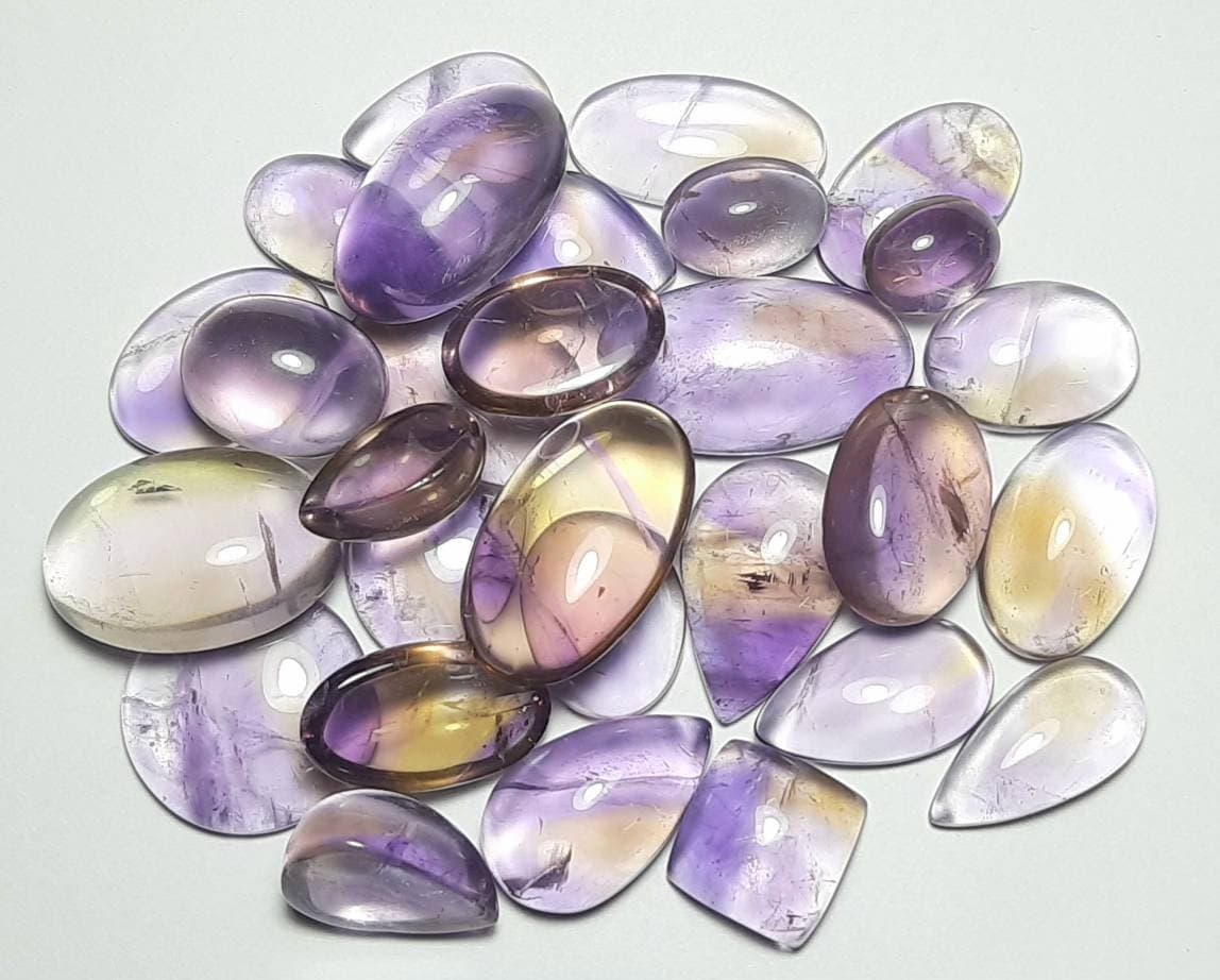 Natural Ametrine Quartz Cabochon: Free Size Gemstone