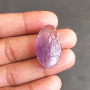 Oval Ametrine Druzy Cabochon: 41 Carat Gemstone Pendant (29x18x10 MM)