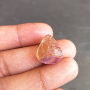 Pear Ametrine Druzy Cabochon: 20.6 Carat Gemstone (19x17x10 MM)