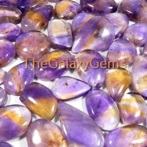 Ametrine. Yellow Purple Ametrine. Natural Bio Color Ametrine Cabochon. Ametrine Gemstone. Polished Ametrine Bulk Wholesale Lot Up To 5000cts