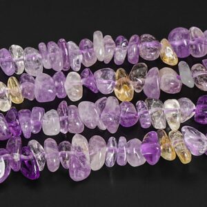 12-24x3-5MM Purple Yellow Ametrine Beads Stick Pebble Chip Grade AAA Genuine Natural Gemstone Beads 16"/8" Bulk Lot Options (111231-3334)
