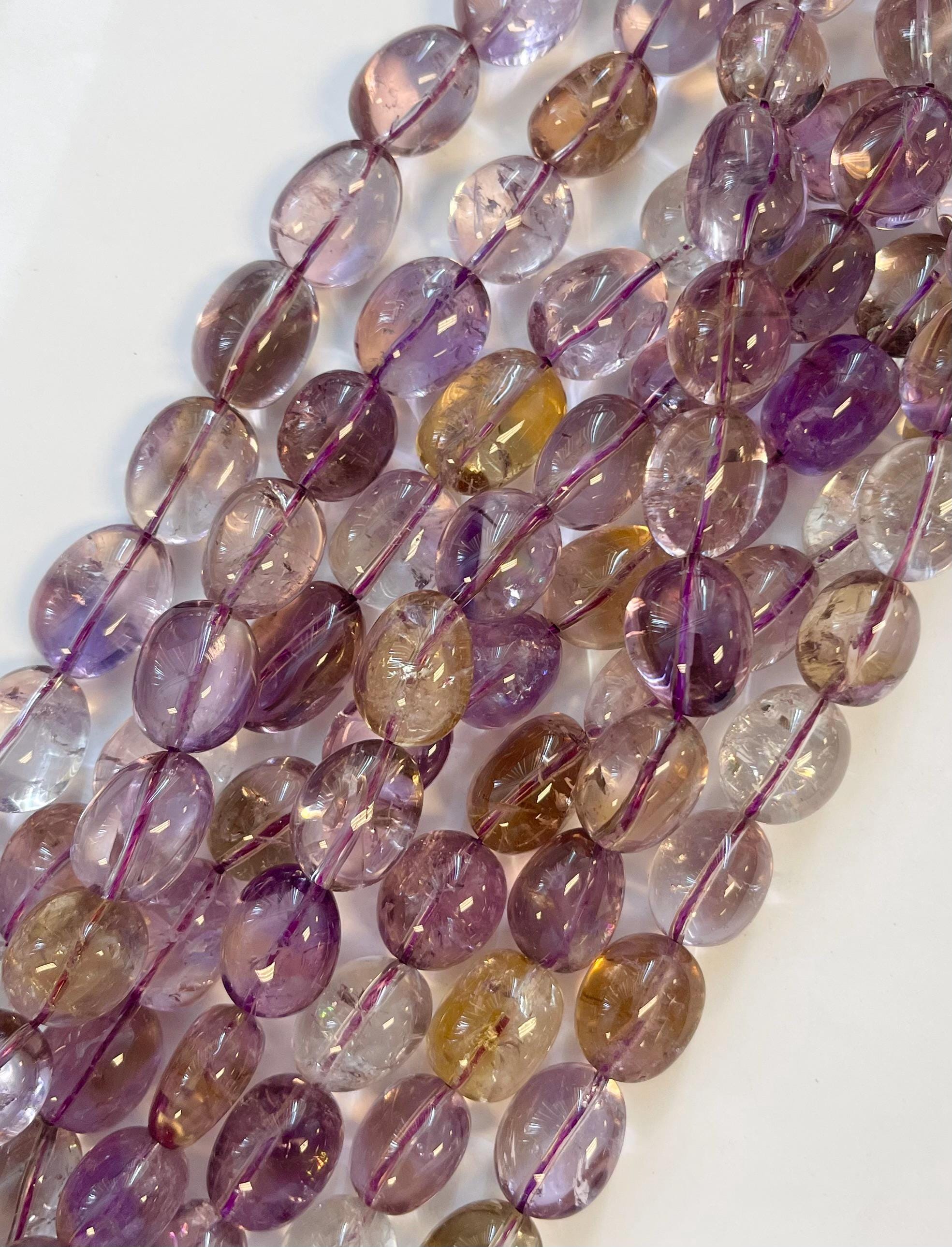 Natural Ametrine (10-22)mm Nugget Gemstone Bead~ -15.5 Inch Strand- Natural Ametrine (10-22)mm Nugget Gemstone Bead~ -15.5 Inch Strand-