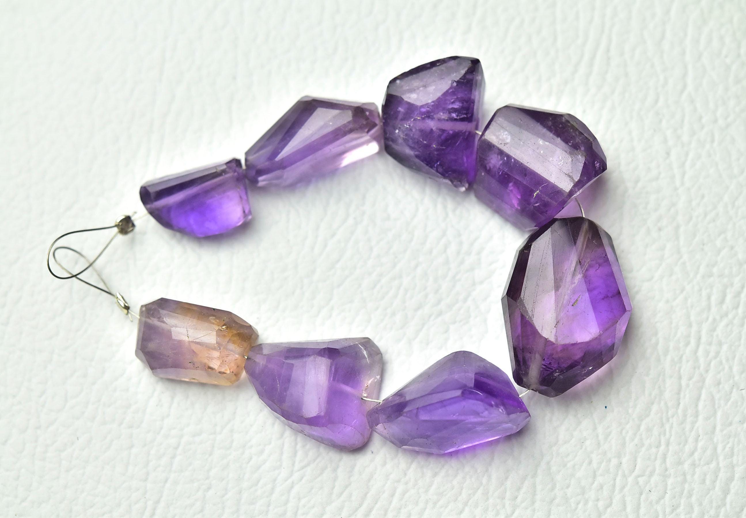 Natural Ametrine Amethyst Nugget Beads 10x15mm To 16x22mm Faceted Gemstone Beads Ametrine Nuggets Ametrine Tumble Beads 6 Inch Strand No5931 Natural Ametrine Amethyst Nugget Beads 10x15mm To 16x22mm Faceted Gemstone Beads Ametrine Nuggets Ametrine Tumble Beads 6 Inch Strand No5931