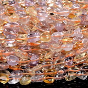 Natural Ametrine Gemstone Pebble Nugget 6-8mm 8-10mm Loose Beads (d466)