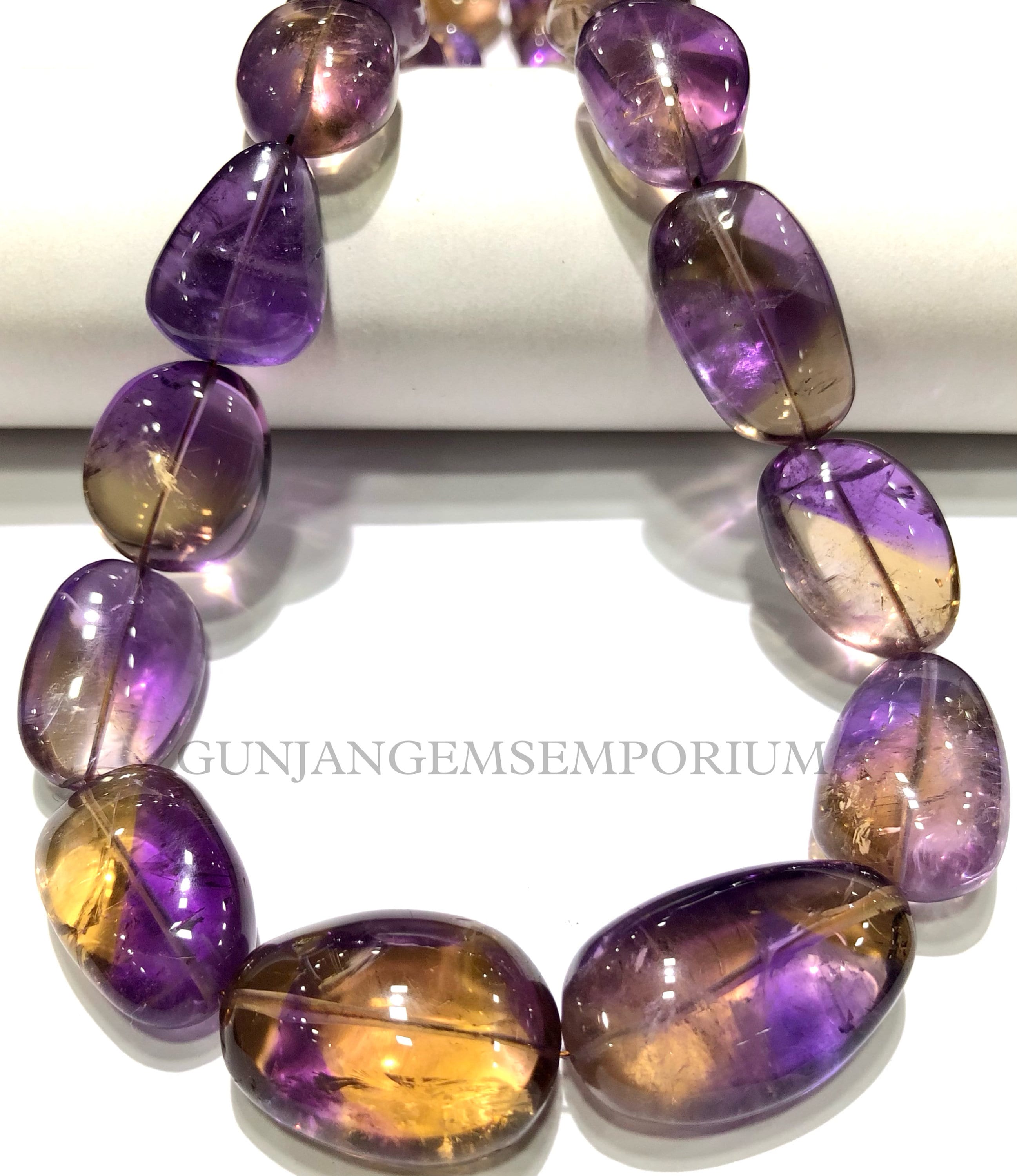 Ametrine Necklace Smooth Nuggets Rare Ametrine Nuggets Beads Natural Ametrine Gemstone Beads Ametrine Beads Beautiful Wholesale Smooth Beads