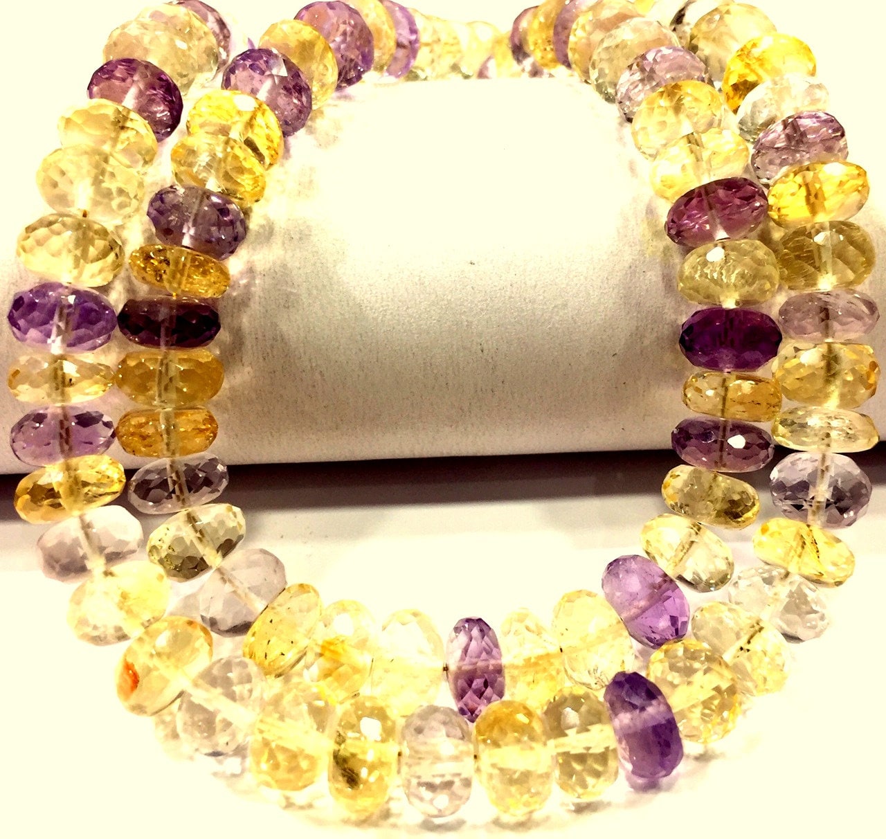Aaa+ Quality~rare Natural Ametrine Faceted Rondelle Beads 8.mm Ametrine Rondelle Beads Sparkle Ametrine Gemstone Beads Wholesale Beads.