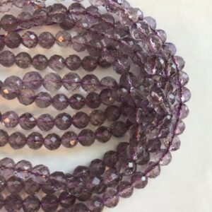 natural ametrine 8mm faceted round  Gemstone Beads - 15.5''