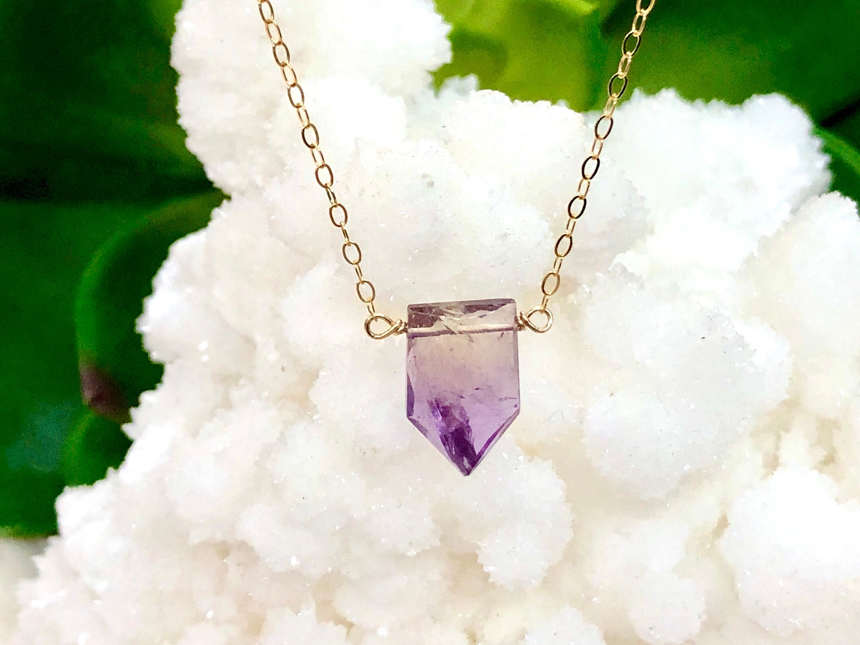Faceted Ametrine Necklace - February Birthstone Necklace - Aquarius Zodiac Necklace - Birthstone Jewelry - Crown Chakra - Solar Plexus