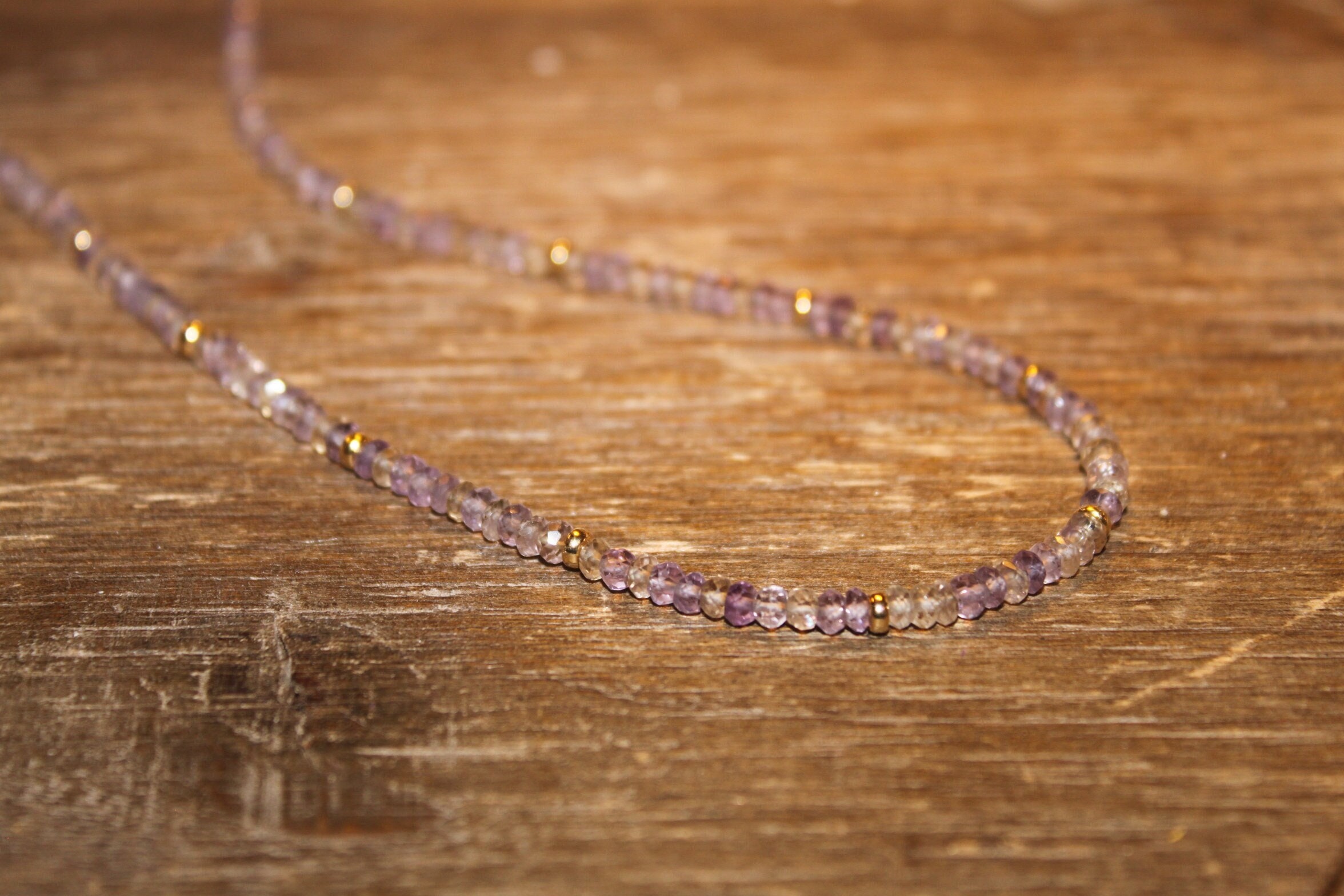 Ametrine Necklace, Ametrine Jewelry, Multi Color, , Minimalist, Layering, Ombre, Gemstone Jewelry