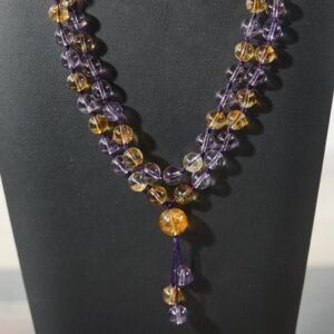 Natural Ametrine Mala Necklace • 6mm • 8mm • 10mm • Mindfulness Necklace • Intuition • Prosperity • Mindful Living • 108+1 AG5045