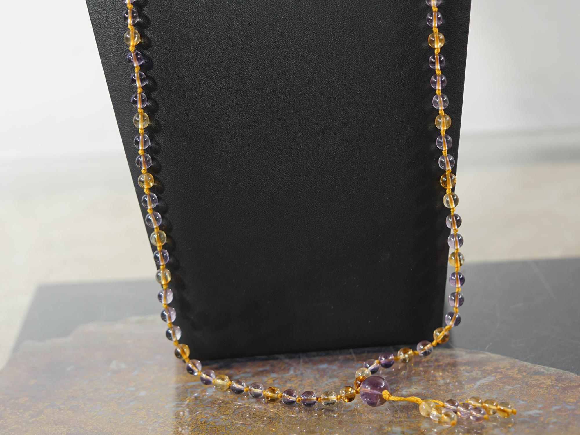 Natural Ametrine Mala Necklace • 6mm • 8mm • 10mm • Mindfulness Necklace • Intuition • Prosperity • Mindful Living • 108+1 Ag5047