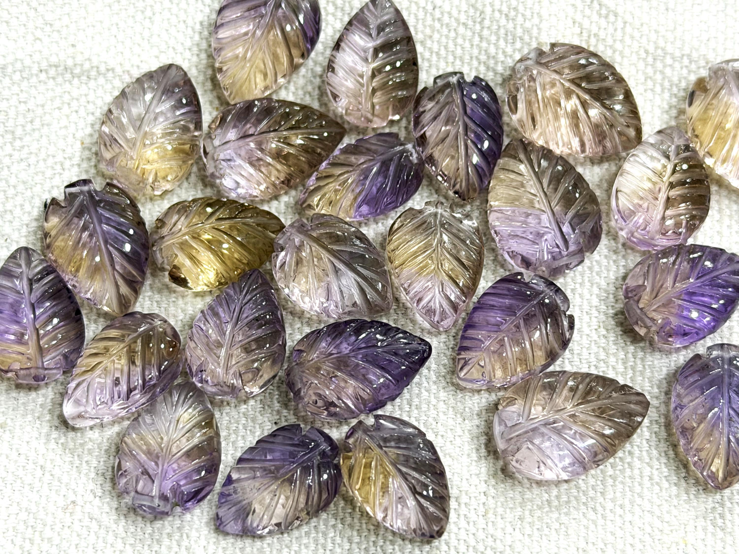 10 Pcs, Natural Ametrine Amethyst Smooth Carving Pear Shape Briolettes,size 11-12mm 10 Pcs, Natural Ametrine Amethyst Smooth Carving Pear Shape Briolettes,size 11-12mm