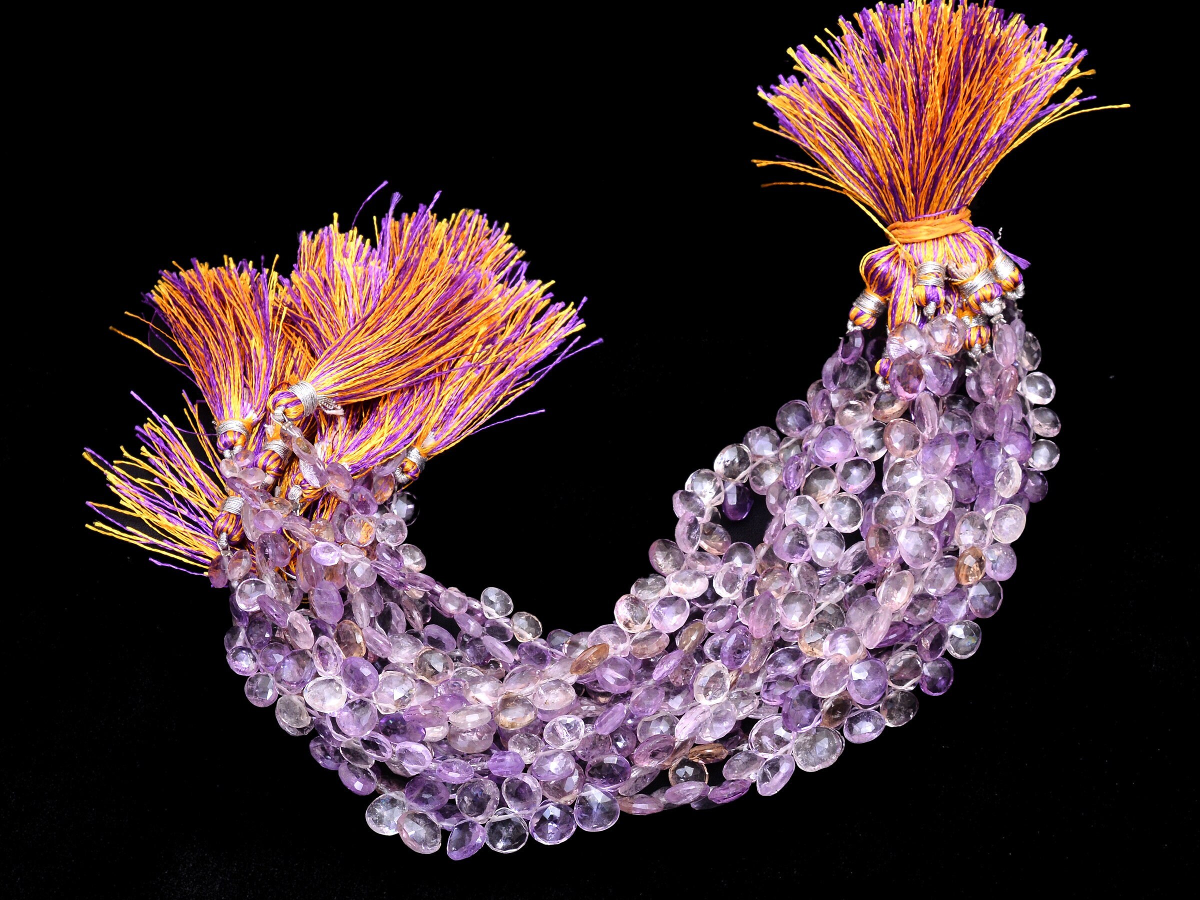 Aaa Ametrine Gemstone Faceted Heart Briolettes | 7mm, 8mm Heart Beads 8inch Strand | Natural Ametrine Semi Precious Gemstone Heart Briolette Aaa Ametrine Gemstone Faceted Heart Briolettes | 7mm, 8mm Heart Beads 8inch Strand | Natural Ametrine Semi Precious Gemstone Heart Briolette