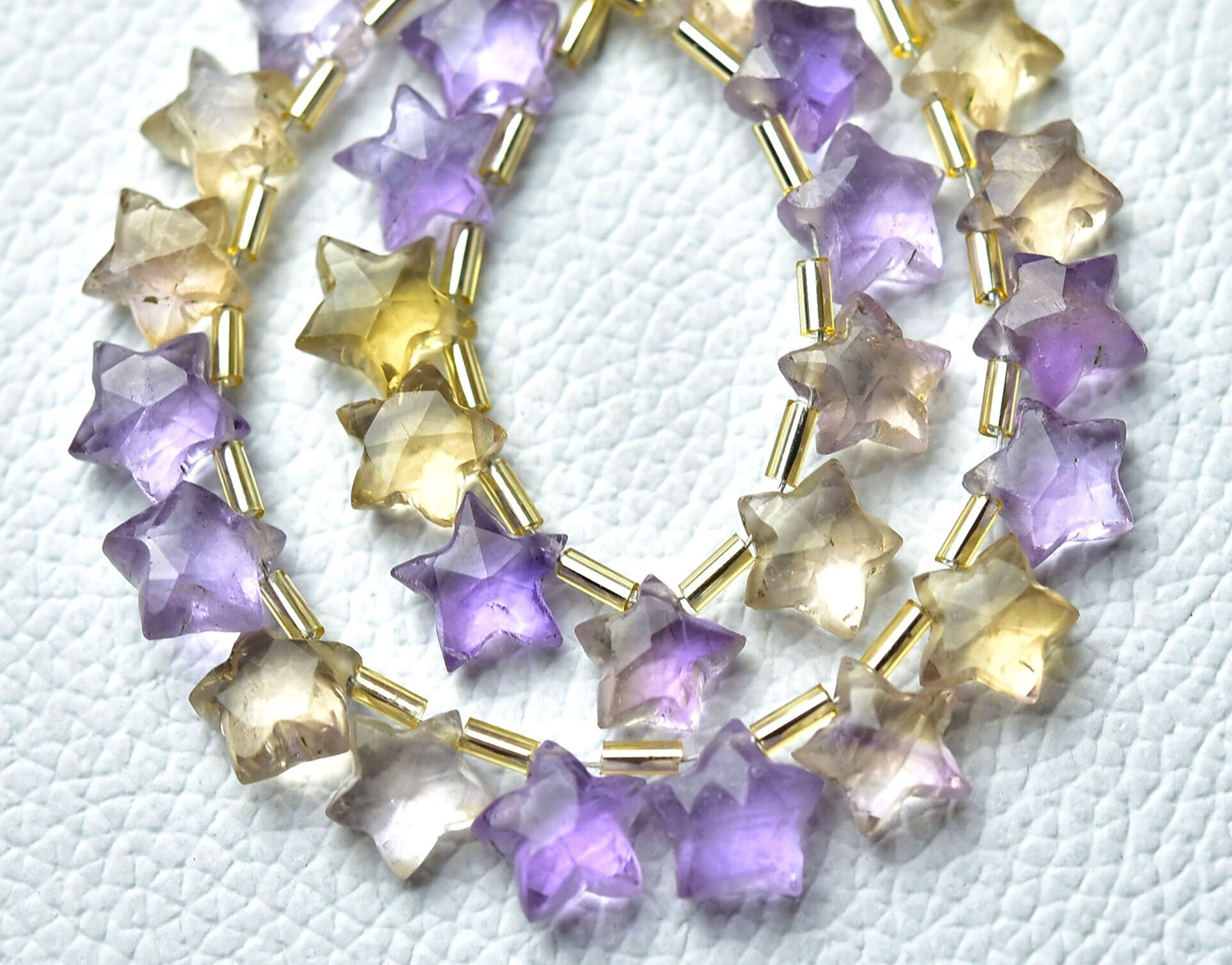 Aaa Ametrine Star Beads Pair 9mm Faceted Carved Star Shape Briolettes Gemstone Beads Star Shape Beads Matched Earring Bead 6,8,10pcs No5792