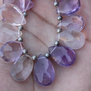 Ametrine Gemstone Faceted Briolette Bead, 10-piece Pear I 14--17 Mm App I Jewelry Making (c965) Ametrine Gemstone Faceted Briolette Bead, 10-piece Pear I 14--17 Mm App I Jewelry Making (c965)