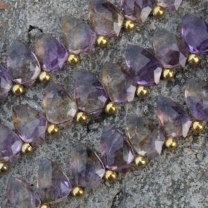 Ametrine Gemstone Faceted Briolette Beads I 10 Pieces Sparrow-shaped I Size: 15-16 Mm App. I Jewelry Making (c270) Ametrine Gemstone Faceted Briolette Beads I 10 Pieces Sparrow-shaped I Size: 15-16 Mm App. I Jewelry Making (c270)